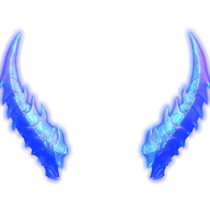 Glowing Blue Purple Demon Horns (Emissive)