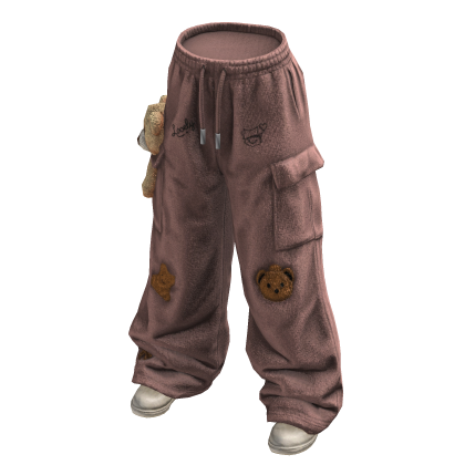 Teddy Cargo Pants w/Boots (Pink)