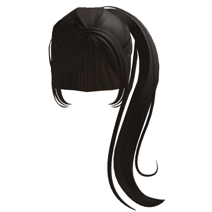 Wavy Long Side Ponytail in Dark Brown Roblox item