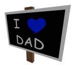 I Heart Dad Sign