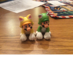 Cat MARIO and cat Luigi are