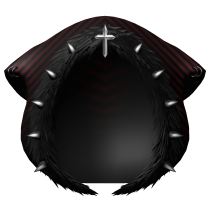 ┊♰ ꒱ gothic cat fur hood w/ spikes ꒰red꒱   Roblox item