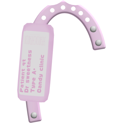 づ. ◟マ pink hospital bracelet treat ✚