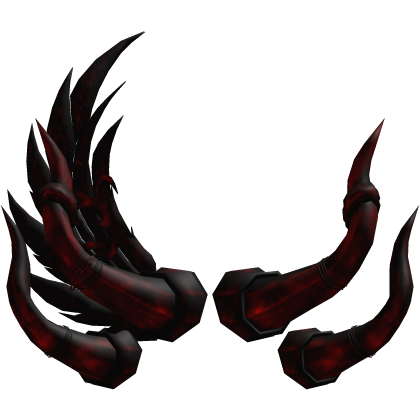 Gothic Red Feathered Horns 