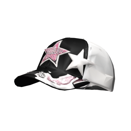 Black White Star Trucker Cap Roblox item