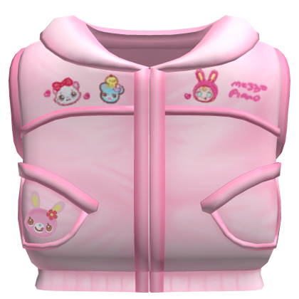 ♡꒱ mezzo piano harajuku pink winter vest