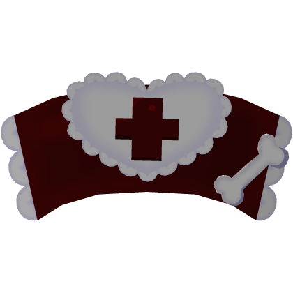 ✚ : dark red nurse hat Roblox item