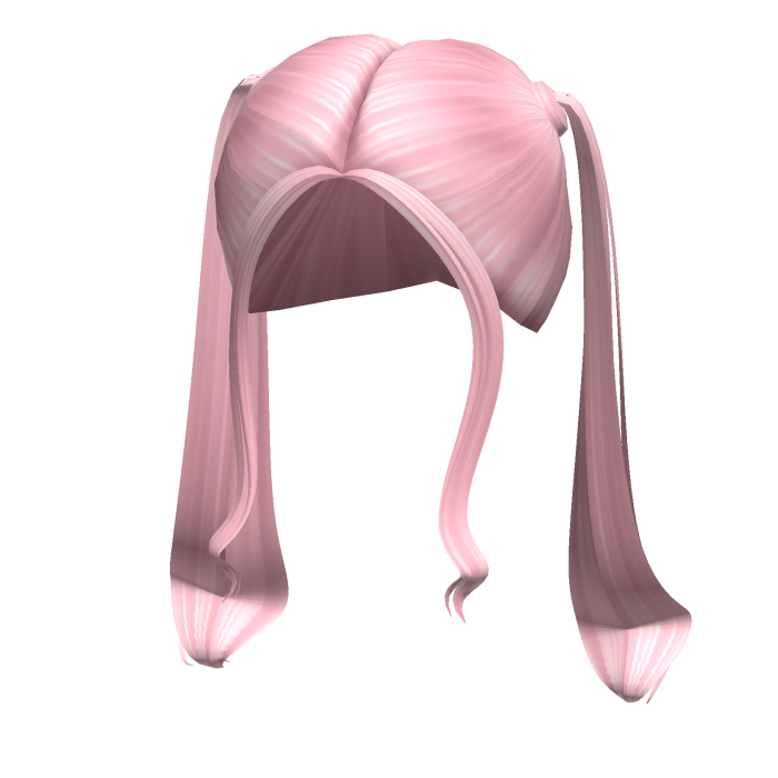 -',ৎ High Straightened Wavy Pigtails in Pink