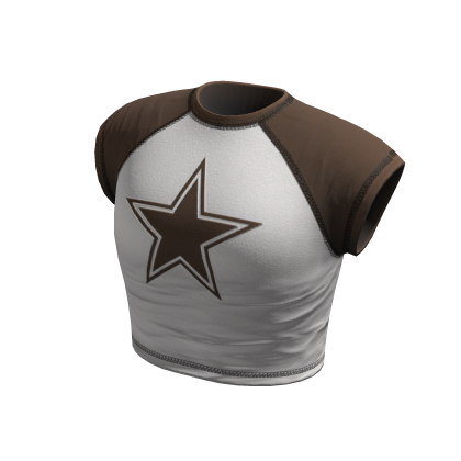 Y2K Star Baby Tee Brown thumbnail