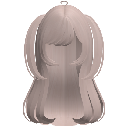 . ‿♡ soft milk tea long wavey hair w pigtails ♡