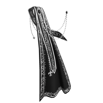 1.0 Royal sash with cape - black/silver | Roblox Item - Rolimon's