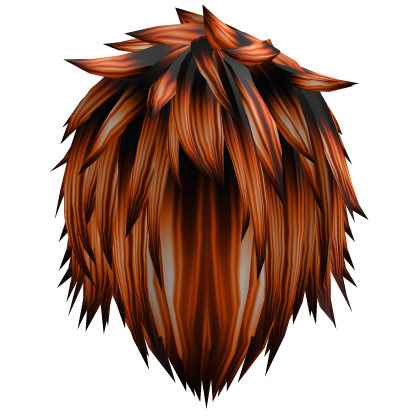 scene orange messy  jaggered spikey emo vkei hair Roblox item