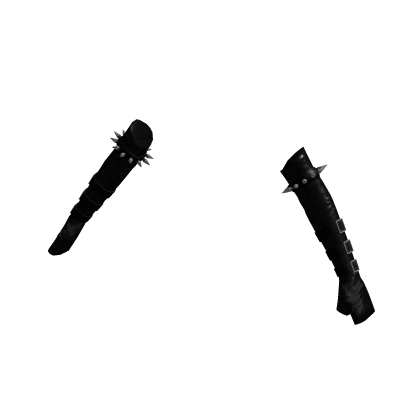 Black Leather Punk Arm Warmers