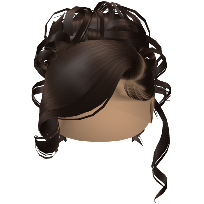 Side Swept Curly Updo [Brown]