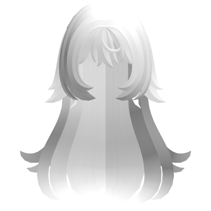 white moe wispy spiky fluff long hair