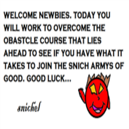 snich obby sign 1 Roblox decal