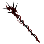 Crimson Twisted Oracle Staff
