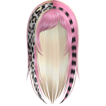 Leopard Scene Gyaru Hair - Blonde/Pink