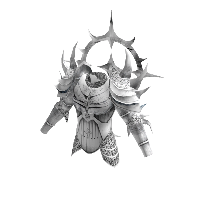 Medieval Knight Spiky Armor Top Aura White