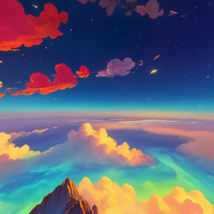 Sky Night Orange Clouds 