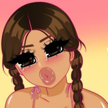 braids pfp anime girl aesthetic Roblox decal