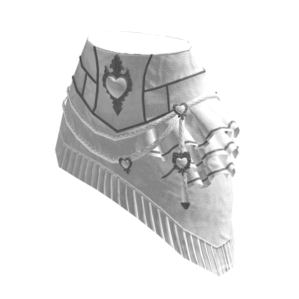 ✧♡✧ White Gothic Ruffle Mini Skirt