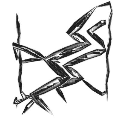 Electric Black White Lightning Sparks - Right Arm