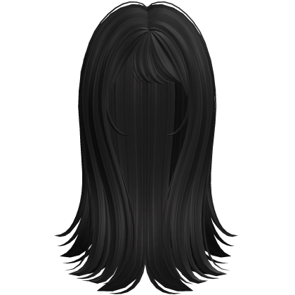 Long Emo Hair in Black