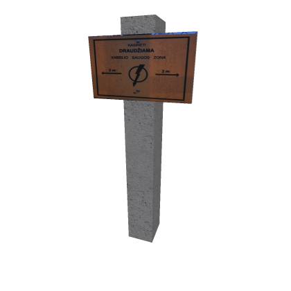Lithuanian Electricity High Voltage DisclaimerSign