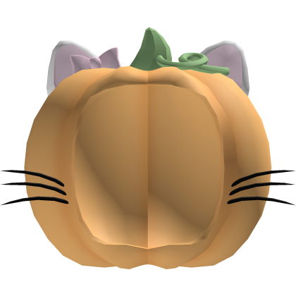 Cutesy Adorable Kitty Pumpkin Hood in White
