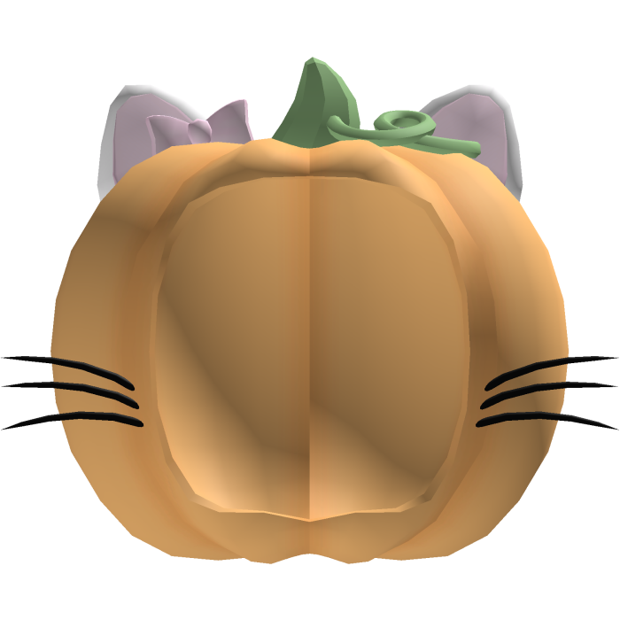 Cutesy Adorable Kitty Pumpkin Hood in White