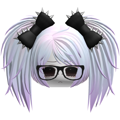 Gothic Moe Vkei Pastel Messy Pigtails /w Glasses