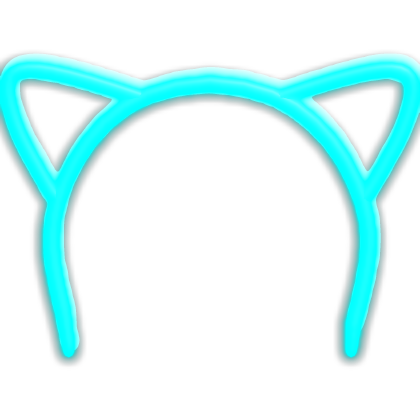 [EMISSIVE] blue neon glowing cat ears