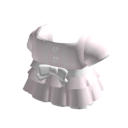 ꒰♡꒱ adorable pink and white baby doll dress top