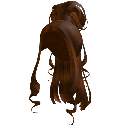 Chestnut Aesthetic Up Down Ponytail w Long Fringe Roblox item