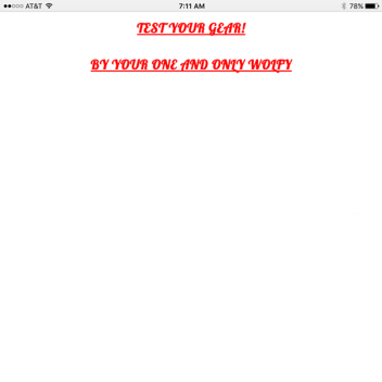 [ADMIN COMMANDS] Test Your GEAR! 