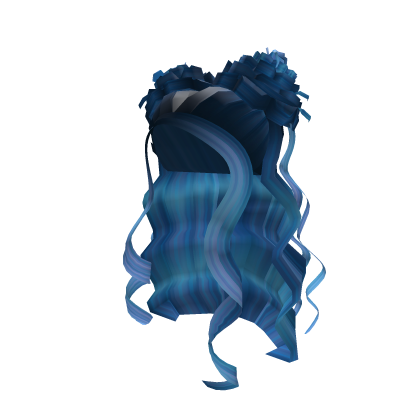 Roblox Item Rose Buns & Long Cupid Curls in Icy Azure