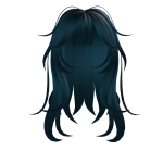 Curly Dark Blue Hair w/ gradient