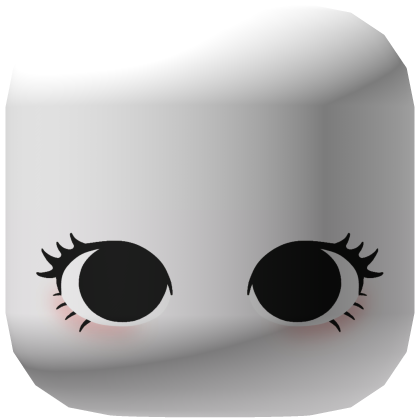White Girly Black Cute Chibi Doll Eyes with Lashes