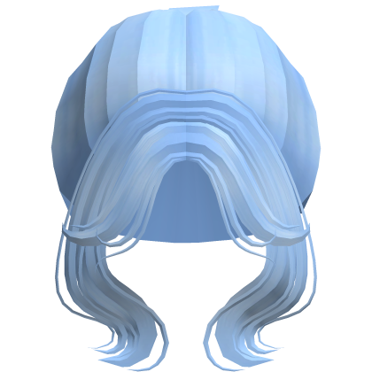 Soft Princess Wavy High Bun (Blue)