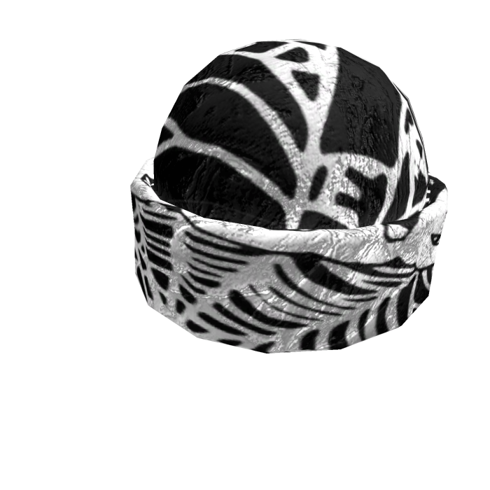 Y2k black and white spider beanie