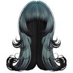 Goth Doll Swirly Long Hair (Zombie Purple & Green)