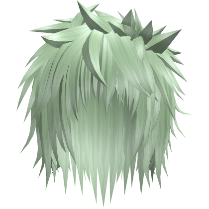 mint green emo spiky messy vampire punk anime hair