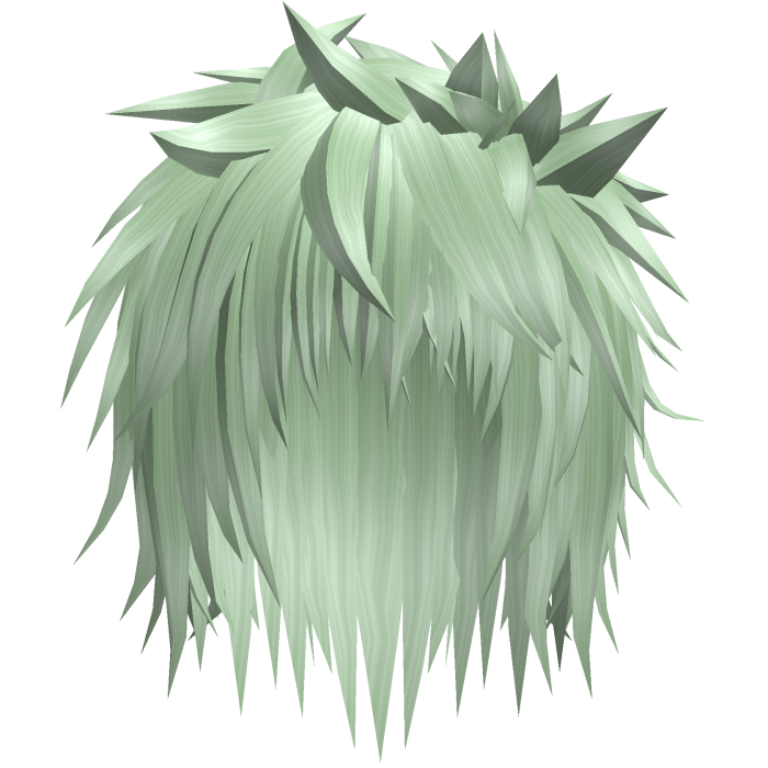 mint green emo spiky messy vampire punk anime hair