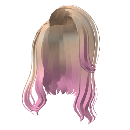 Cute Slicked Up Hair (blonde to pink) Roblox item