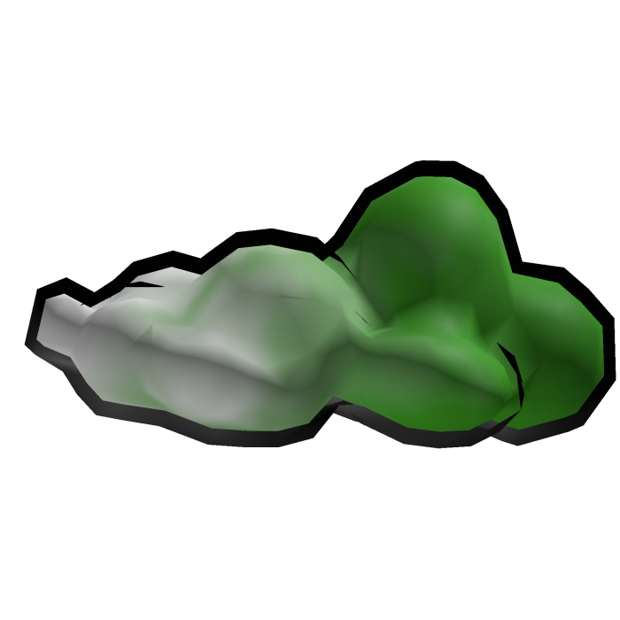 2D Floating Cloud Head (Green)