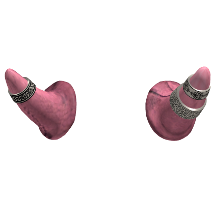 Pink horns w/rings Roblox item