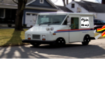 Flying mailtruck