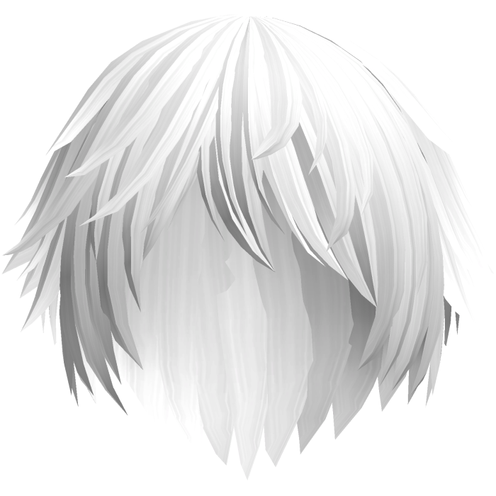 White Cute Emo Kitty Tuft Hair