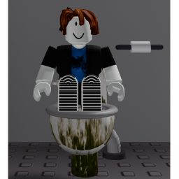 Bacon man goes to public bathroom